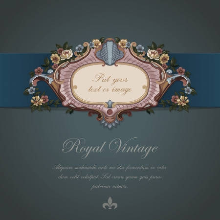 Greeting Vintage card  Luxury design templateのイラスト素材