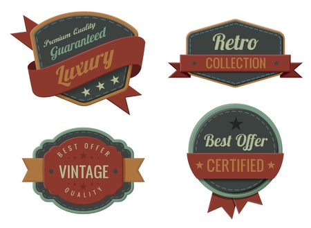 Vintage Labels template collection  Luxury Retro designのイラスト素材