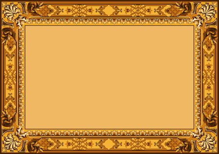 Vintage frame vector  Floral ornament  Carpet のイラスト素材