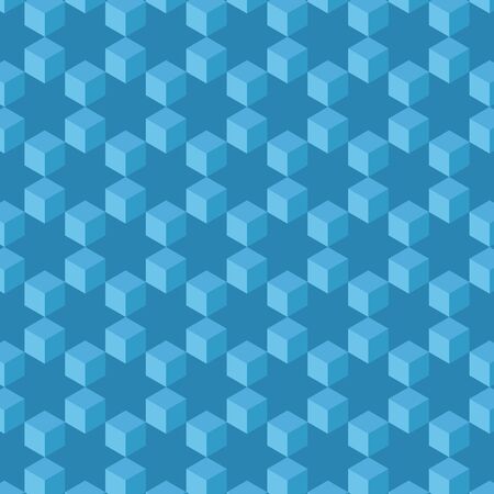 Seamless pattern abstract  Cubes and stars wallpaper  Vector technology background のイラスト素材