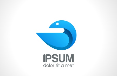 Bird abstract Icon  Trendy style Vector のイラスト素材