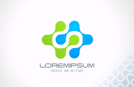 Molecule nano technology template Electric concept Future hi-tech icon Molecule nano technology template Electric concept Future hi-tech icon