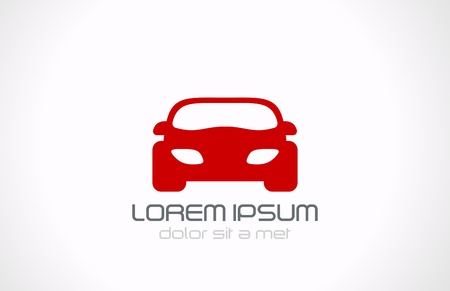 Red car abstract vector design logo template  Auto service concept icon  Automotive technology symbol のイラスト素材