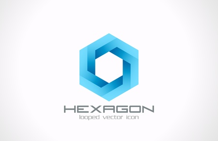 Hexagon looped vector のイラスト素材