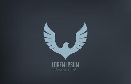 Bird wings abstract vector logo design  Luxury emblem concept icon のイラスト素材