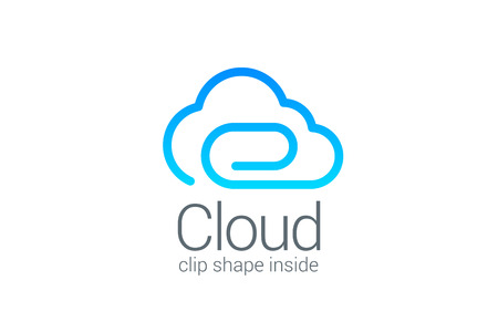Cloud computing data save vector logo design template.
Business information easy storage concept...