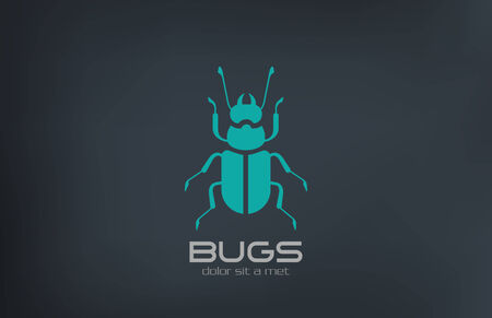 Bug Logo abstract vector design template.
Insect Logotype concept.のイラスト素材