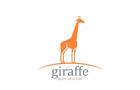 Giraffe Logo silhouette vector design template.
Wildlife animal logotype.のイラスト素材