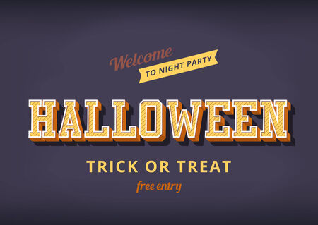 Halloween festival typography vintage design poster template. のイラスト素材