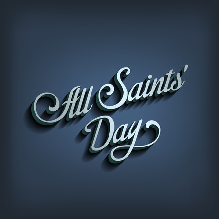 All Saints Day type calligraphic typography.
Greeting Invitation card calligraphy element classic vintage retro style design.のイラスト素材