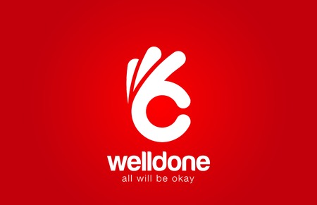 Ok Logo design vector template.
Hand Okay symbol icon logotypeのイラスト素材