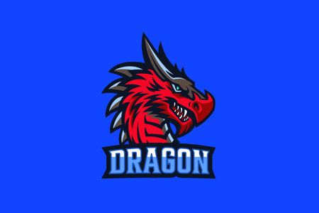 Dragon Head Logo Abstract Design Sports Styleのイラスト素材