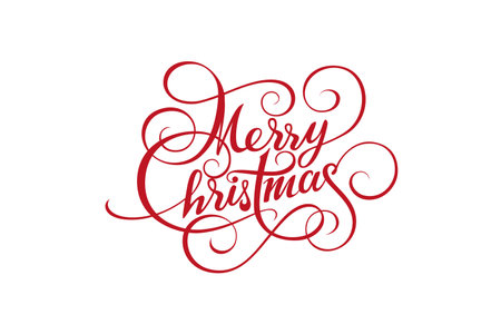 Merry Christmas Calligraphy Lettering Design Vector Greeting phrase.のイラスト素材