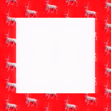 frame for the inscription on the background of Christmas toysの写真素材