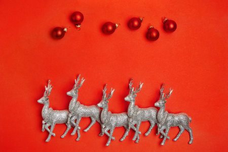 frame for the inscription on the background of Christmas toysの写真素材