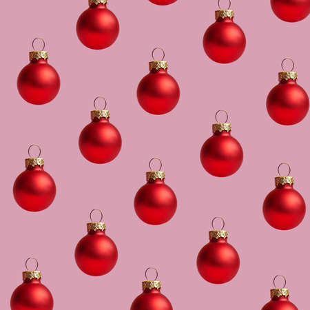 Christmas toy pattern for the greeting on the rose backgroundの写真素材