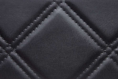 Leather grid black large rhombus texture background for decorの写真素材