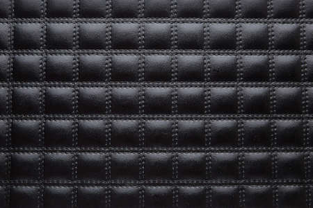 Leather grid black rhombus texture background for decorの写真素材