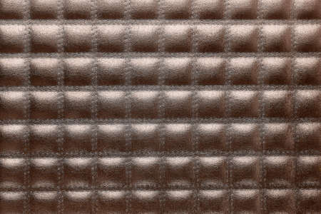Leather grid bronze rhombus texture background for decorの写真素材