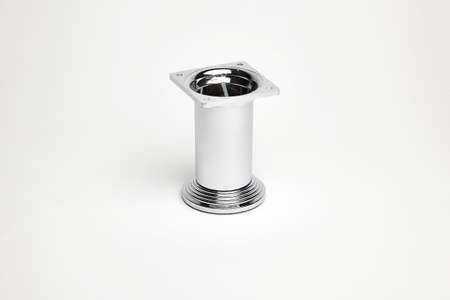 Leg for furniture and cabinet in silver metallic colorの写真素材