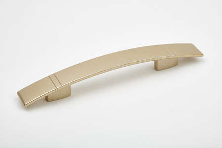 Matte metallic door handle on white backgroundの写真素材