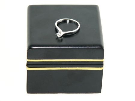wedding ring on jewel case