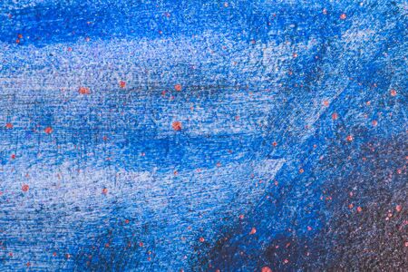 Abstract acrylic hand painted blue backgroundの写真素材