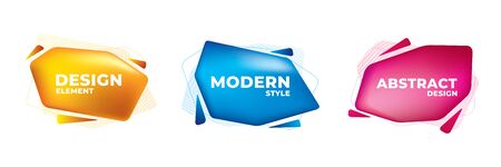 Abstract Element geometric banner set geometric shapesのイラスト素材