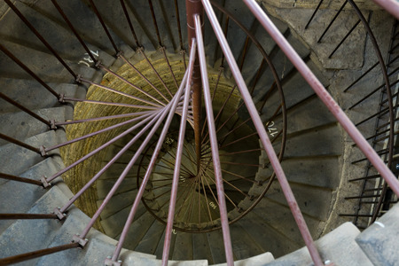 Spiral staircase leading to the colonnade of St. Petersburg. Isaac's Cathedral. Saint - Petersburg. August 2017.のeditorial素材