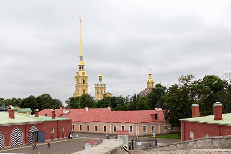 View of the Peter and Paul Cathedral from the wall. . Peter and Paul fortress, Saint Petersburg, 2017.のeditorial素材