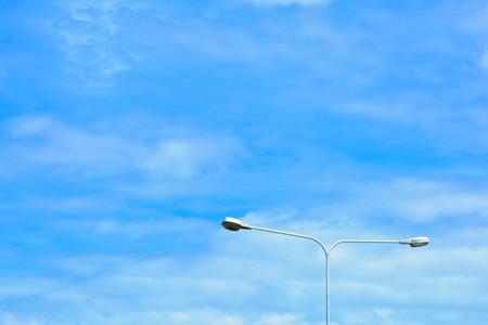 street lamp post with sky