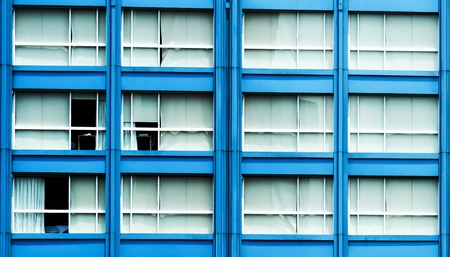 blue window patternの写真素材