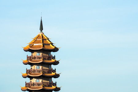 Chinese temples pagoda in Thailandの写真素材