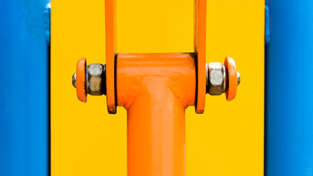 orange joint of machineの写真素材
