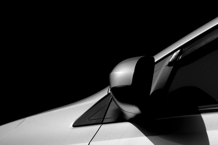 modern military car wing mirror - monochromeの写真素材