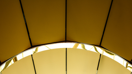 gold luxury metal ceiling structureの写真素材