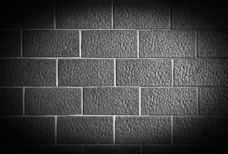 Old brick wall background. Dark grunge wallpaperの写真素材