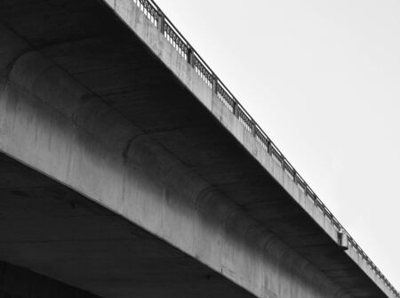 construction of concrete bridge - monochrome