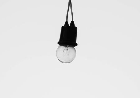 vintage lamp on pale white backgroundの写真素材