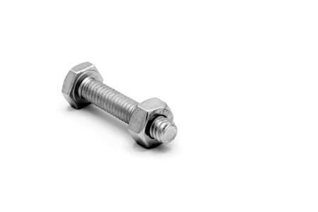 nuts and bolts isolated on white background