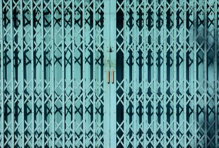blue steel sliding door - light and shadowの写真素材