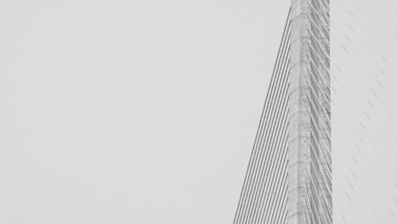 pattern of wire rope at suspension bridge - monochrome backgroundの写真素材
