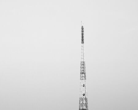 Telecommunication tower Antenna - monochromeの写真素材