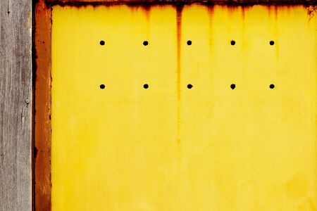 rusty yellow metal plate texture
