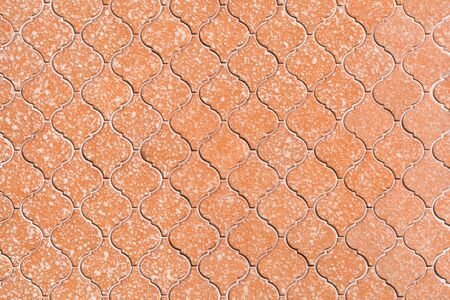 orange ceramic mosaic patternの写真素材