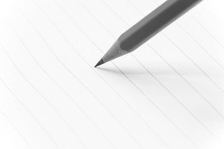 close up of pencil writing on a paper - for business conceptの写真素材