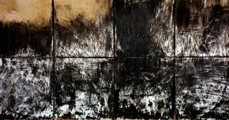 Old tiled wall of an industrial building interiorの写真素材