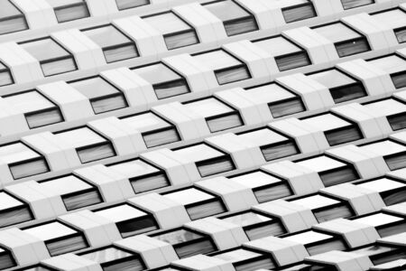 Architectural of window building modern style - pattern black and whiteの写真素材
