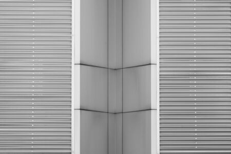 pattern of aluminum architecture wall at modern buildingの写真素材