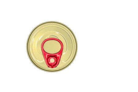 aluminum can isolated on white backgroundの写真素材